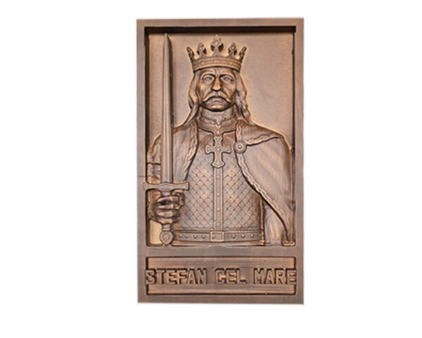 Pictură sculptată în lemn „Ștefan cel Mare”.